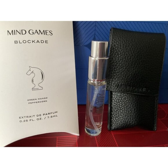 Mind Games BLOCKADE Extrait de Parfum 0.25 Oz 7.5 mL Travel Spray Pure Perfume - Picture 2 of 3